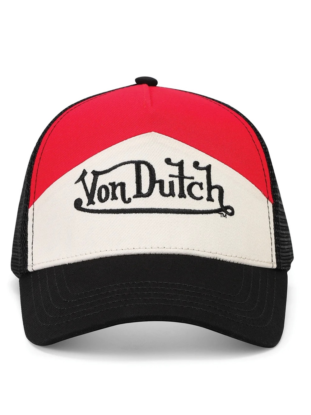 Von Dutch Red White Black Logo Trucker Hat